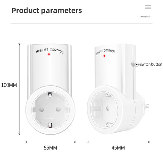 Smart Socket RF 433mhz Wireless Remote Control Outlet Adaptor Wall Electrical Switch Home Lamp For Smart Home EU UK US FR Plug