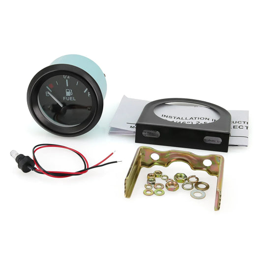 52MM Oil Pressure Gauge Water Temperature Oil Temp Voltmeter Fuel Level Meter with Bracket Pod Holder For 12V Universal Vehicle