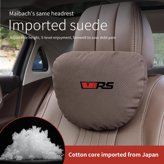 Car Interior 5-Color Selectable Headrest For Skoda VRS Auto Headrest Neck Support Lumbar Cushion Soft Neck Pillow Accessories