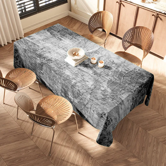 Modern Black Marble Print Tablecloth Home Decor Simple Dining Room Decoration Supplies New Arrival! (Size140*230cm)
