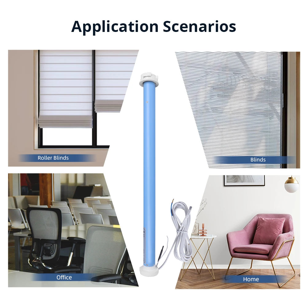 Zemismart WiFi Smart Electric Tubular Motor for 37mm Tube Works with Tuya Alexa Google Home Control Motorized Shutter Engine