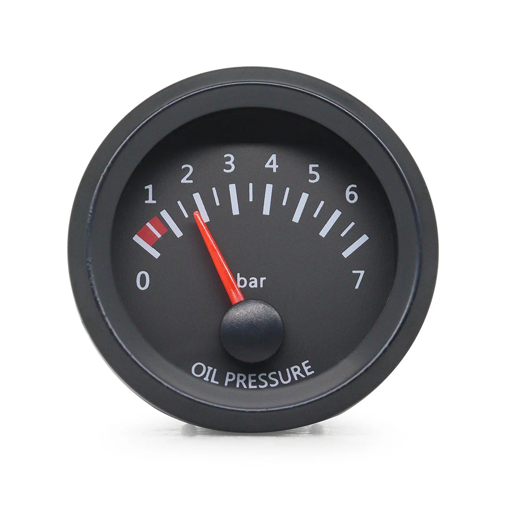 52MM Gauge 12V Water Temp Oil Temp Gauge Oil Press Fuel Volts Gauge Air Fuel Ratio Boost Exhaust Temp Meter Black Face Gauge