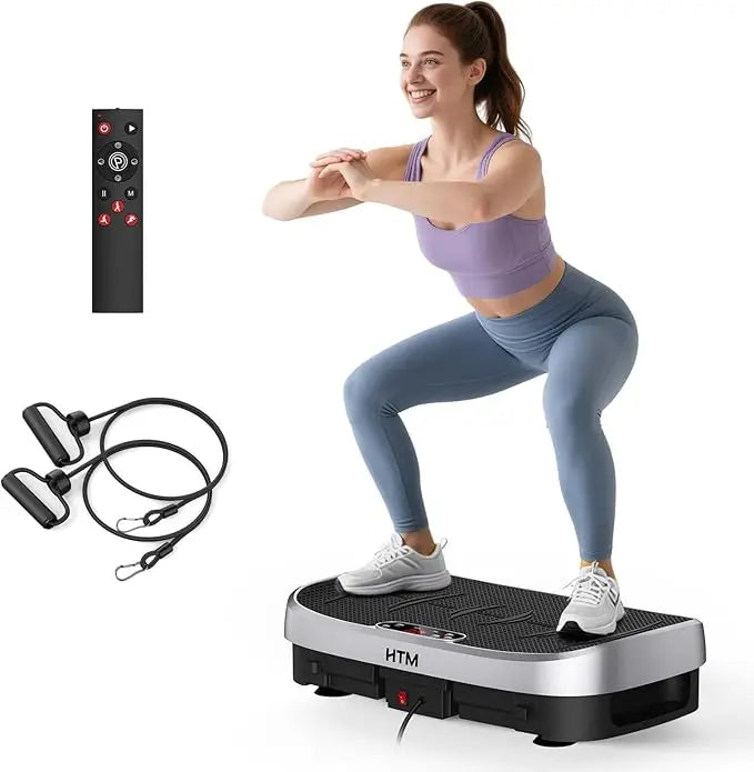 Vibration Plate Fitness Multi-Function Vibration Trainer 330lbs 120 Levels Whole Body Workout for Home Gym Muscle Relax Exercise