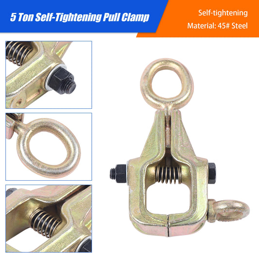 5 Ton Wide Mouth Pull Clamp 2 Way Repair Tool Frame Auto Body Repair Dent Puller