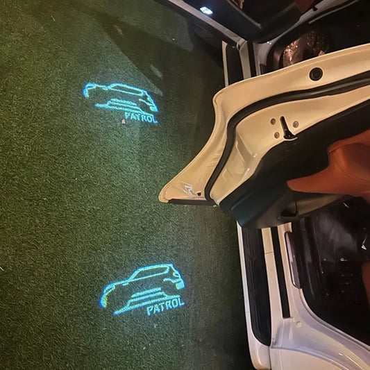 2Pcs Led Logo Car Door Welcome Light For Patrol Y62 2010-2021 Auto Accessories Laser Projector Emblem Shadow Car Light
