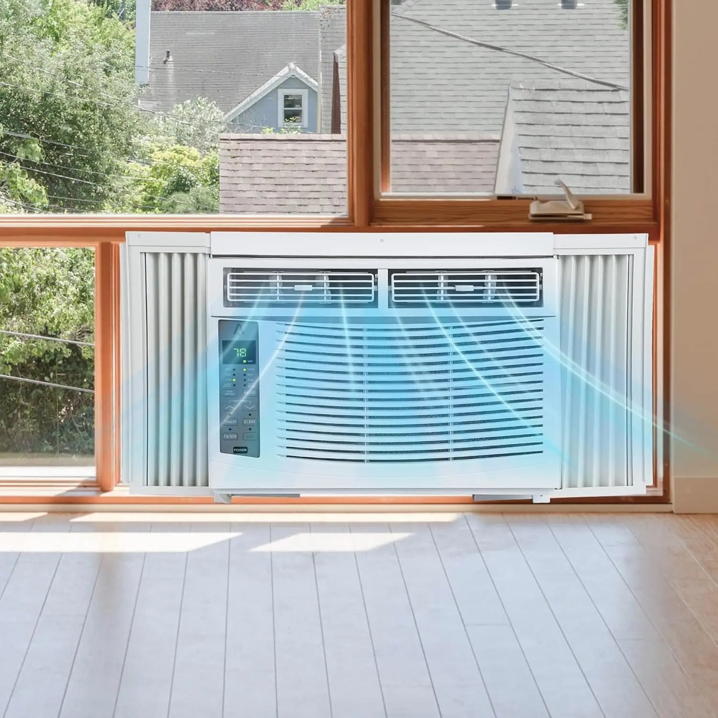 6000 BTU Smart Window Air Conditioner with WiFi - Cools Rooms to 250 Sq Ft, Remote & App Control for Bedroom Office