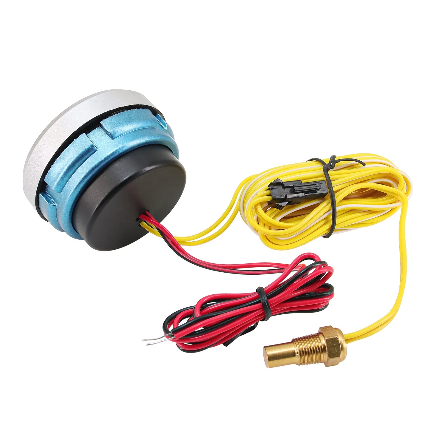 New 2" 52mm Digital Car Truck Water Temp Gauge with 10mm Temperature Sensor Temperatura Voltage Voltmeter Blue LED 12V/24V