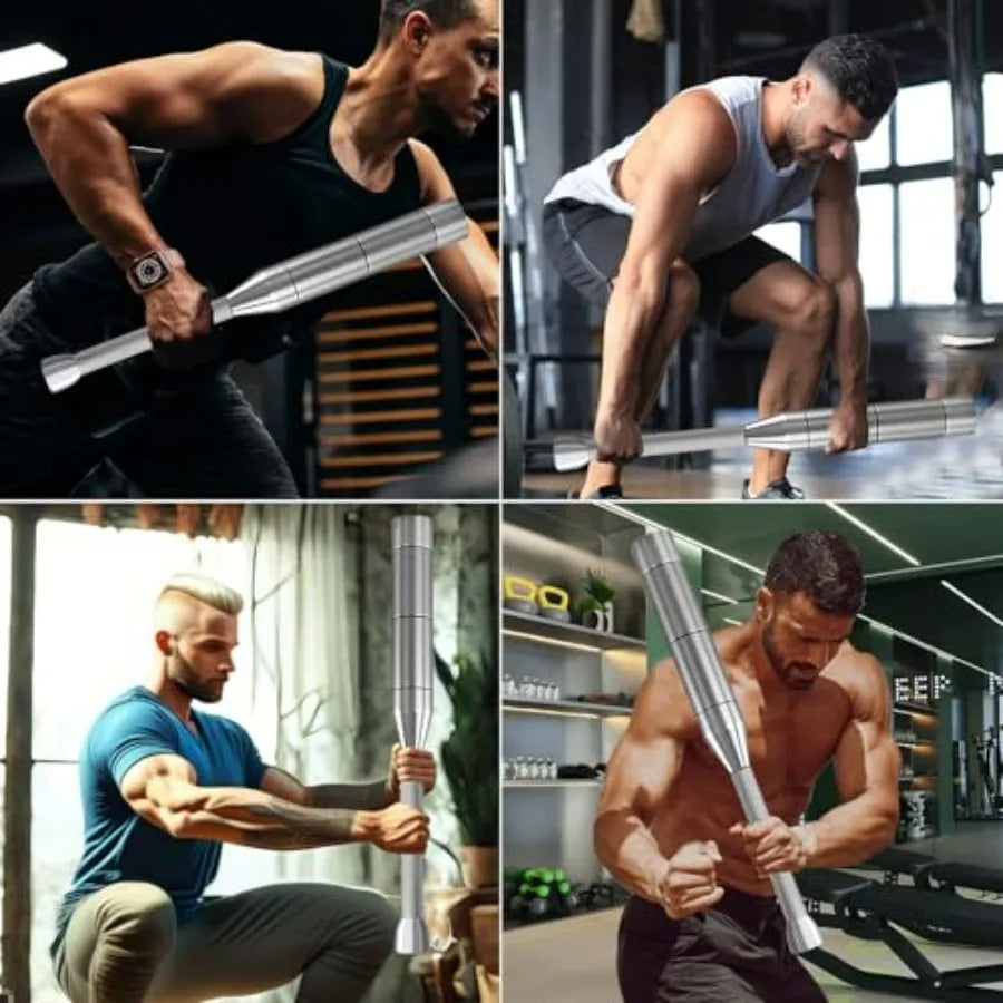 Adjustable Macebell - 6-in-1 premium steel indian club for Full Body, Shoulder, and Forearm strength training - ideal for Fitnes