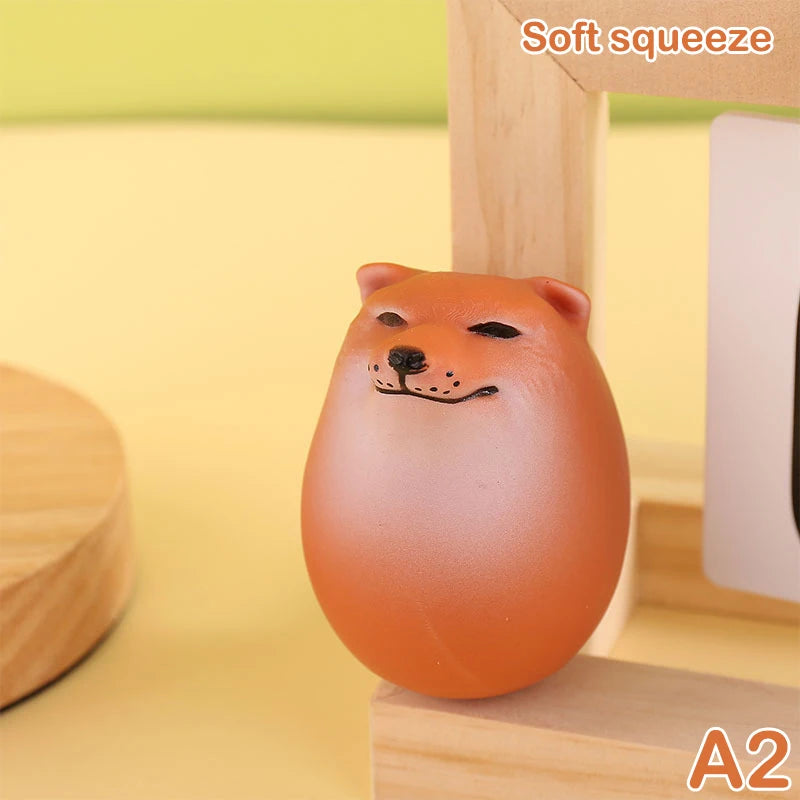 Shibako Dog Egg Creative Shiba Inu Realistic Egg Shape Desk Decor Dog & Egg Union Decorations For Home Offices Fun Gifts