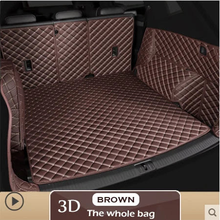 Leather Car Trunk Mat For Tesla Model 3 2019 Cargo Liner Accessories Interior Boot