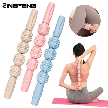 Muscle Roller Stick Handheld Fascia Tool, Body Roller for Muscles Deep Tissue, Massage Stick Roller for Shin Splints, Back,Thigh