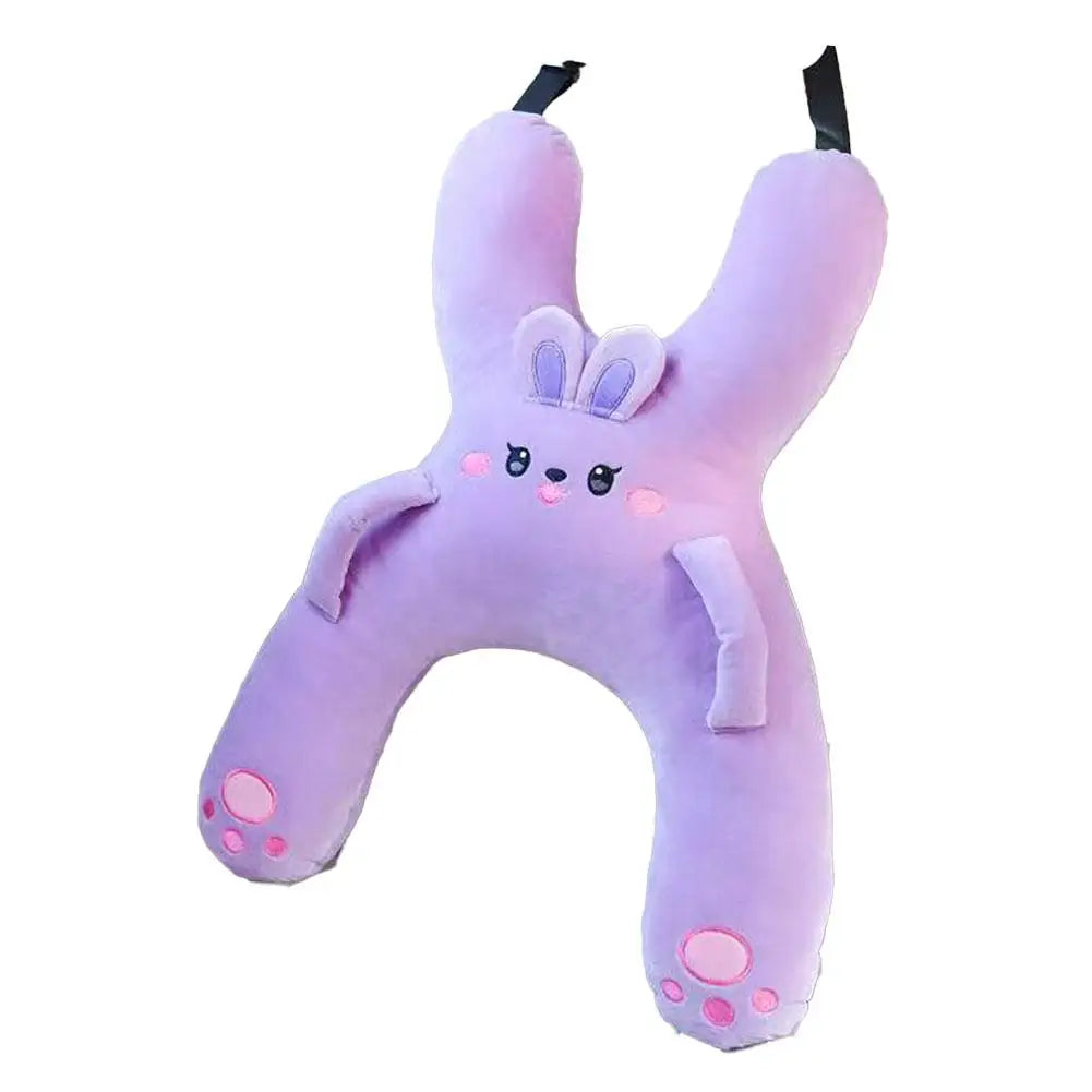 Car Neck Pillow with Seat Belt Safety Sleep Kids Aid Prevent Leaning Headrest Back Seat Sleeping Comfort Long Distance Travel