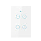 Tuya Smart Switches US Neutral Wire/No Neutral Wire Required 1/2/3/4 Gang Light WiFi Touch Switch Work with Alexa Google Home