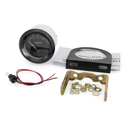 52MM Oil Pressure Gauge Water Temperature Oil Temp Voltmeter Fuel Level Meter with Bracket Pod Holder For 12V Universal Vehicle