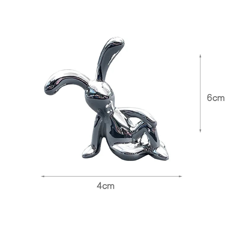 Cute Rabbit Cartoon Animal Ornaments Car Interior Decoration for Center Console Dashboard Fashion Auto Accessories