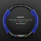 For Subaru Outback Brz Wrx Xv Ascent Forester Impreza Legacy Car Suede Carbon Fiber Leather Steering Wheel Cover Accessories