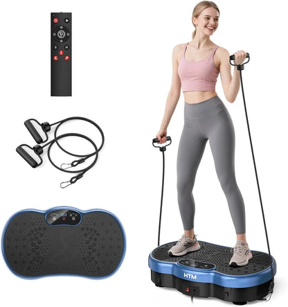 Calorie Tracking Vibration Plate Power Machine 120 Adjustable Speed Levels Whole Body Fitness Massager Home Gym Muscle Toning