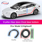 NovaAcc Noise Reduction Sealing Strip For Tesla Model Y 3 Front Rear Door Instrument Panel Trunk Waterproof Dustproof Rubber