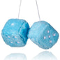 1 Fuzzy Plush Dice with Dots Retro Square Plush Hanging Mirror Fuzzy Dices Kid Toys for Pink Car Interior Ornament Decoration