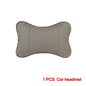 1pc PU Leather Car Neck Pillow Universal Headrest Pillow with Fiber Fill for Comfort Head Pain Relief in Vehicles