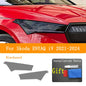 For Skoda ENYAQ iV 2021 2024 Car Headlight Protective Film Vinyl Restoration Transparent Black TPU Car Light Repair Sticker