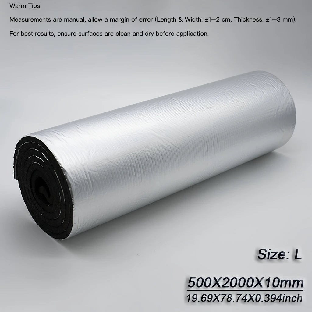 10mm Car Soundproofing Heat Insulation Cotton Roll Heatproof Soundproof Noise Reduction for RV Foam Floor Roof Pipe Insulation