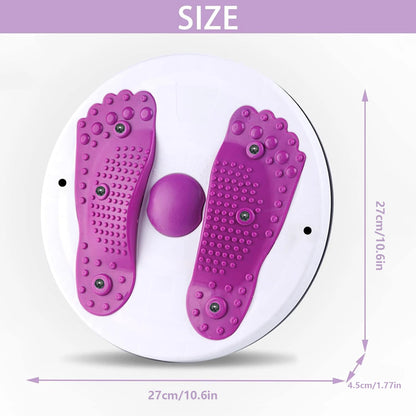 Purple Waist Twister Disc with LCD Counter, 360° Rotation Fitness Board for Weight Loss & Core Exercise