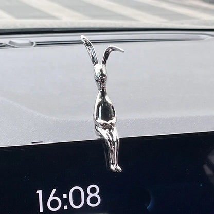 Cute Rabbit Cartoon Animal Ornaments Car Interior Decoration for Center Console Dashboard Fashion Auto Accessories
