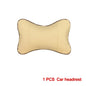 1pc PU Leather Car Neck Pillow Universal Headrest Pillow with Fiber Fill for Comfort Head Pain Relief in Vehicles