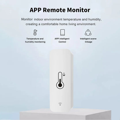 Tuya Zigbee/WiFi Temperature And Humidity Sensor Indoor Smart Home Smart Life Work With Alexa Google Assistant voice control