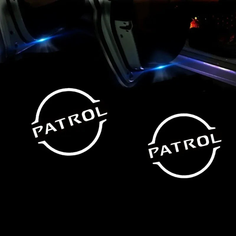 2Pcs Led Logo Car Door Welcome Light For Patrol Y62 2010-2021 Auto Accessories Laser Projector Emblem Shadow Car Light