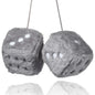 1 Fuzzy Plush Dice with Dots Retro Square Plush Hanging Mirror Fuzzy Dices Kid Toys for Pink Car Interior Ornament Decoration