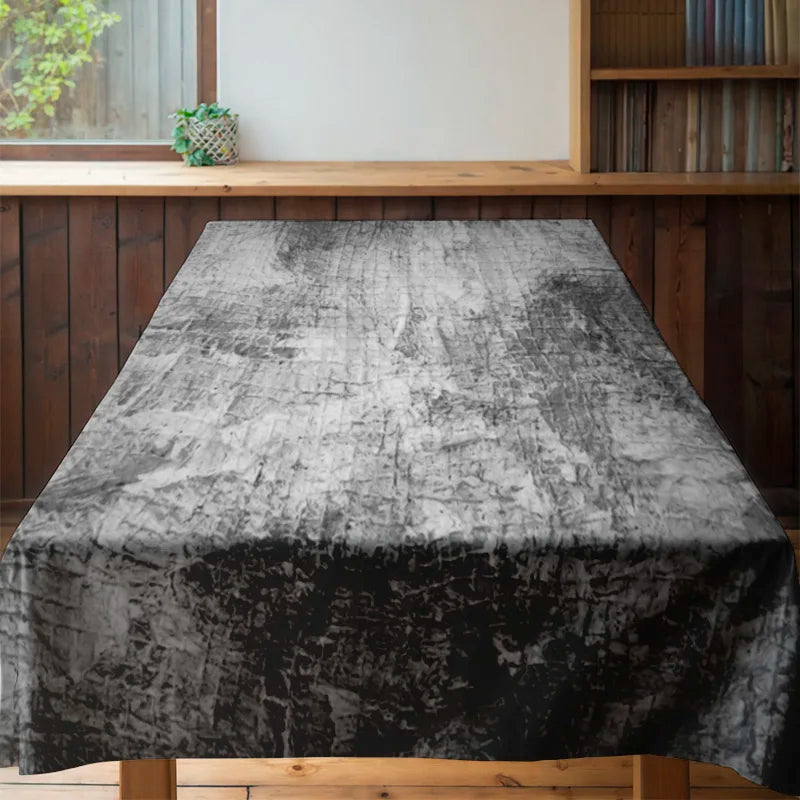 Modern Black Marble Print Tablecloth Home Decor Simple Dining Room Decoration Supplies New Arrival! (Size140*230cm)
