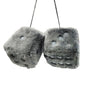 Fuzzy Plush Dice for Car Mirror Pair of Retro Pink Dice with White Dots for Car Interior Hanging Ornament Decoration