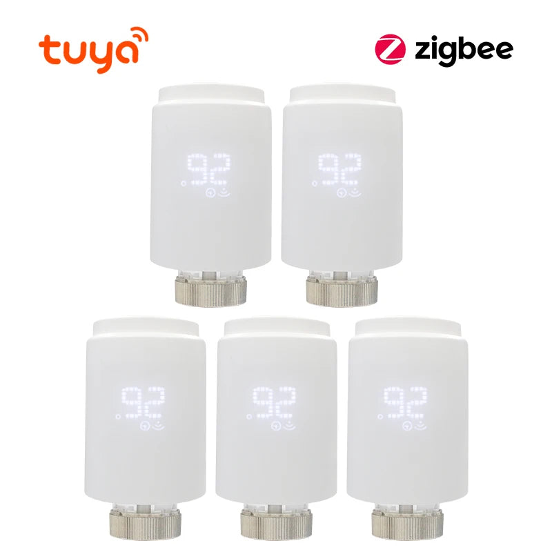 Tuya Smart Home Zigbee 3.0 Thermostatic Valve Radiator Zigbee Thermostat Radiator Zigbee Thermostatic Valve Alexa Google Home