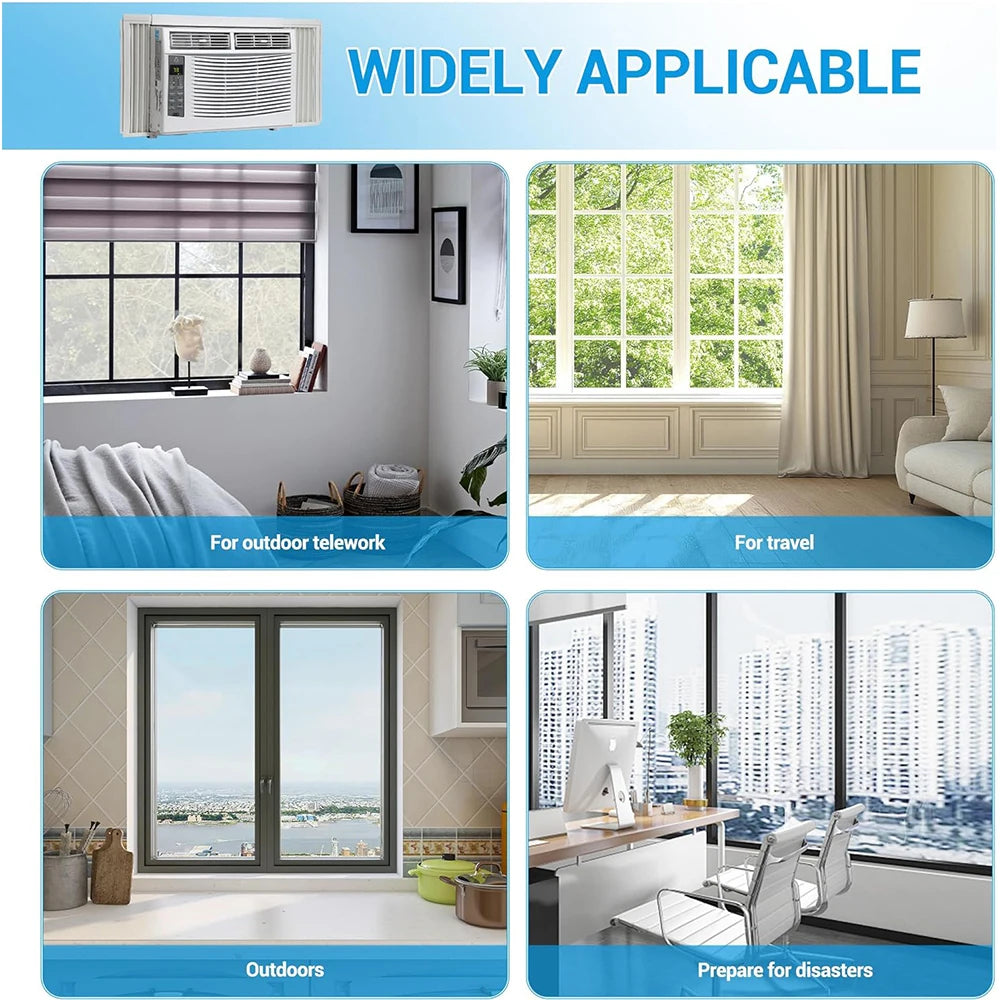 6000 BTU Smart Window Air Conditioner with WiFi - Cools Rooms to 250 Sq Ft, Remote & App Control for Bedroom Office