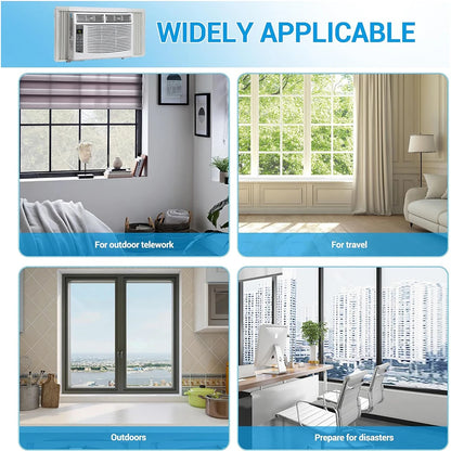 6000 BTU Smart Window Air Conditioner with WiFi - Cools Rooms to 250 Sq Ft, Remote & App Control for Bedroom Office