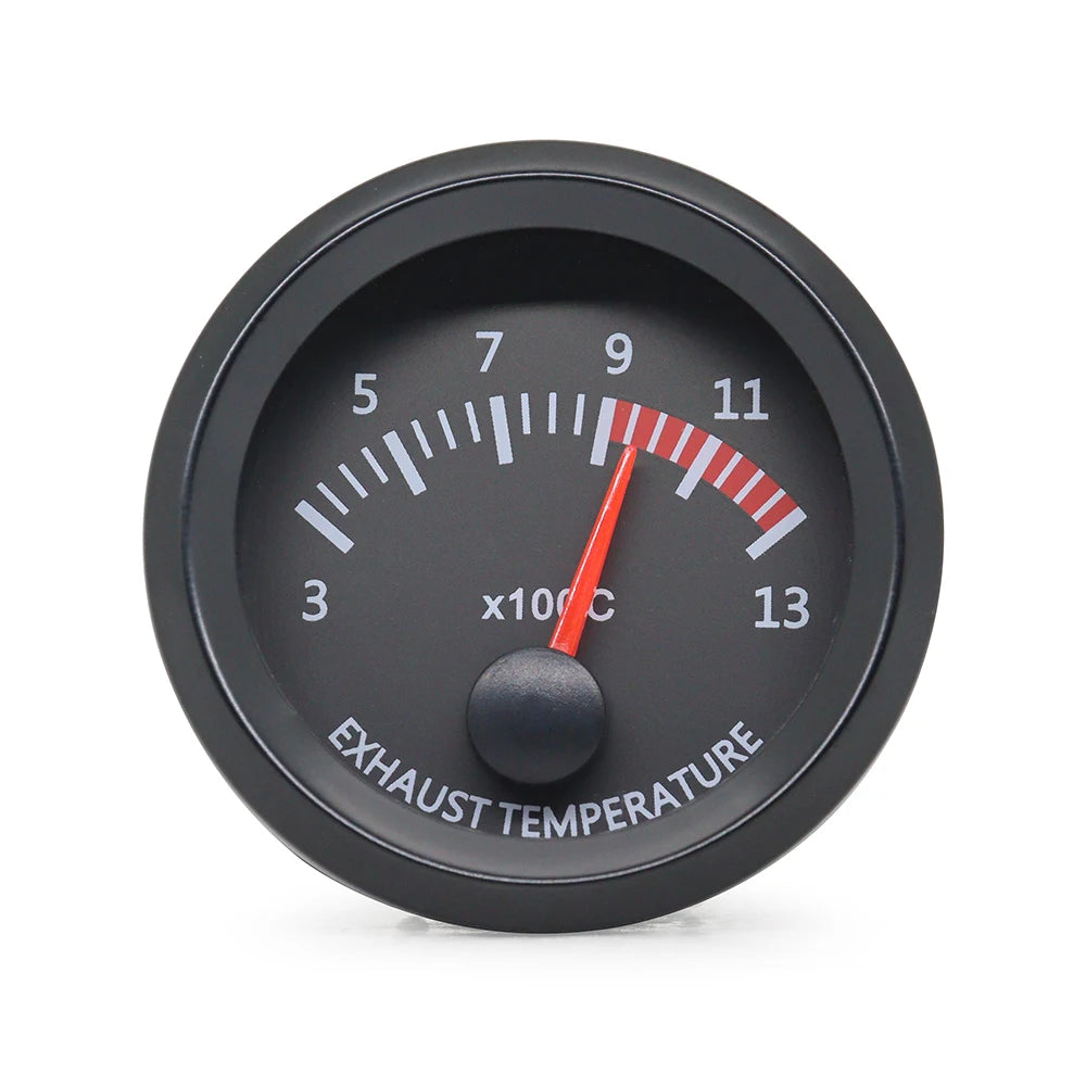 52MM Gauge 12V Water Temp Oil Temp Gauge Oil Press Fuel Volts Gauge Air Fuel Ratio Boost Exhaust Temp Meter Black Face Gauge