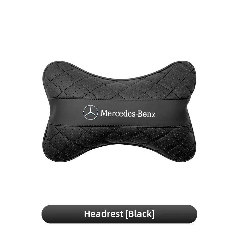 Car Seat Head Support Cushion Lumbar Pillow Interior Accessories For Mercedes Benz AMG Smart W205 C300 W203 W206 W108 W124 W126