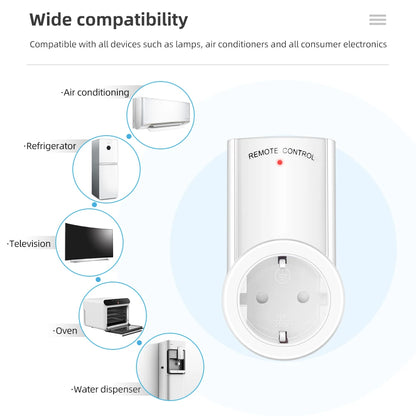 Smart Socket RF 433mhz Wireless Remote Control Outlet Adaptor Wall Electrical Switch Home Lamp For Smart Home EU UK US FR Plug