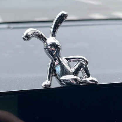 Cute Rabbit Cartoon Animal Ornaments Car Interior Decoration for Center Console Dashboard Fashion Auto Accessories