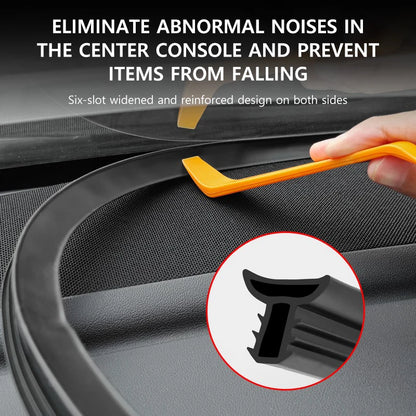 NovaAcc Noise Reduction Sealing Strip For Tesla Model Y 3 Front Rear Door Instrument Panel Trunk Waterproof Dustproof Rubber