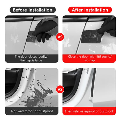 NovaAcc Noise Reduction Sealing Strip For Tesla Model Y 3 Front Rear Door Instrument Panel Trunk Waterproof Dustproof Rubber