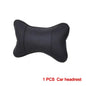 1pc PU Leather Car Neck Pillow Universal Headrest Pillow with Fiber Fill for Comfort Head Pain Relief in Vehicles