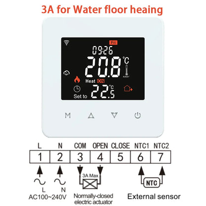 Tuya WiFi Smart Thermostat for Electric Floor Heating Water/Gas Boiler Temperature Remote Controller Google Home, Alexa, Yandex
