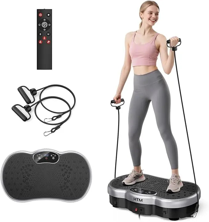 Calorie Tracking Vibration Plate Power Machine 120 Adjustable Speed Levels Whole Body Fitness Massager Home Gym Muscle Toning