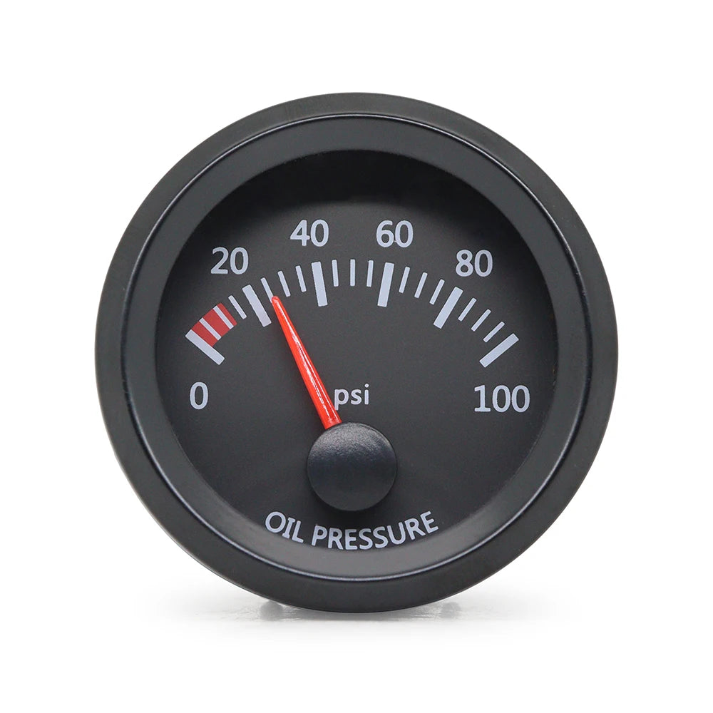 52MM Gauge 12V Water Temp Oil Temp Gauge Oil Press Fuel Volts Gauge Air Fuel Ratio Boost Exhaust Temp Meter Black Face Gauge