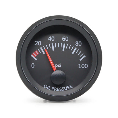 52MM Gauge 12V Water Temp Oil Temp Gauge Oil Press Fuel Volts Gauge Air Fuel Ratio Boost Exhaust Temp Meter Black Face Gauge