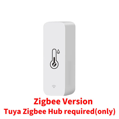 Tuya Zigbee/WiFi Temperature And Humidity Sensor Indoor Smart Home Smart Life Work With Alexa Google Assistant voice control