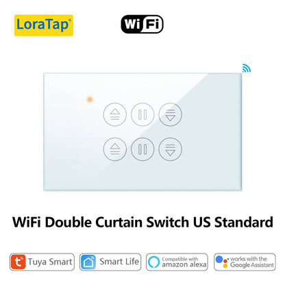 Tuya Smart Life EU WiFi Double Curtain Blind Switch for Roller Shutter Electric motor Google Home Alexa Echo Voice Control DIY